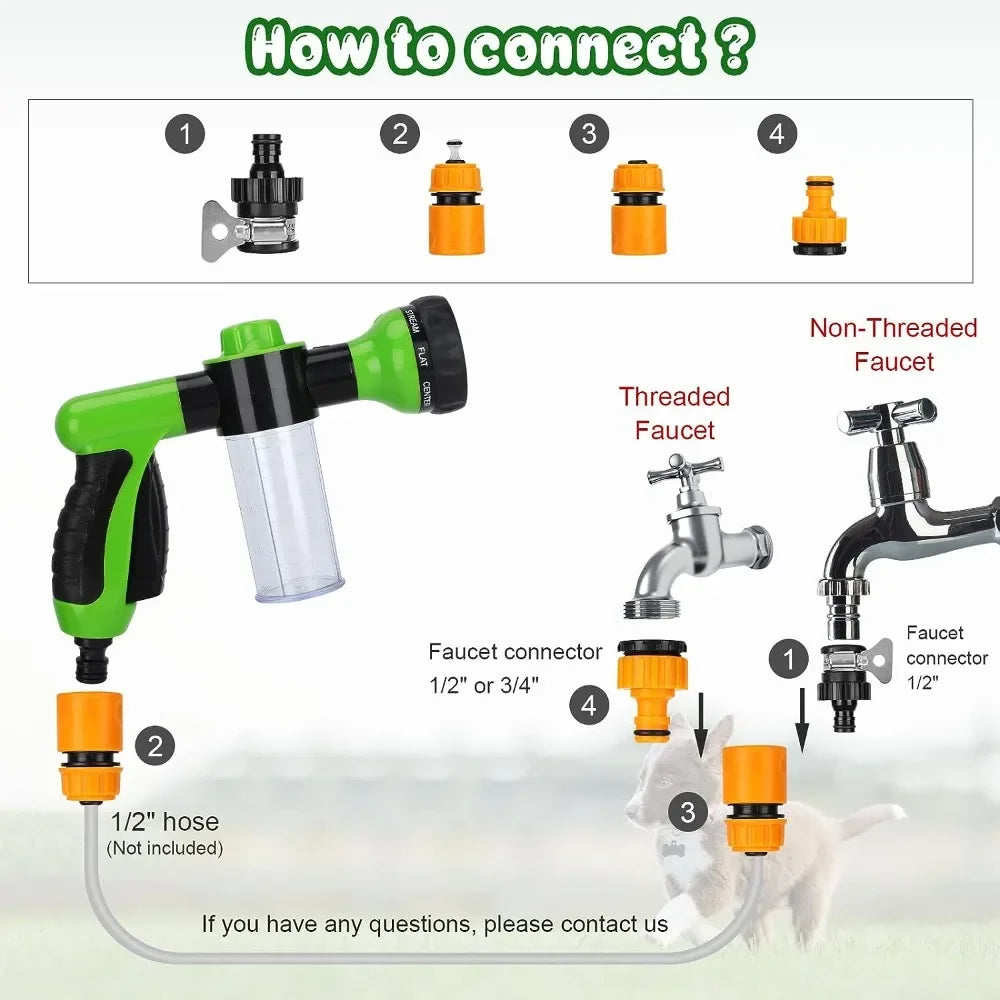 🐾 Prime Zyro Pet Bathing Sprayer – Easy Wash, Happy Pets!