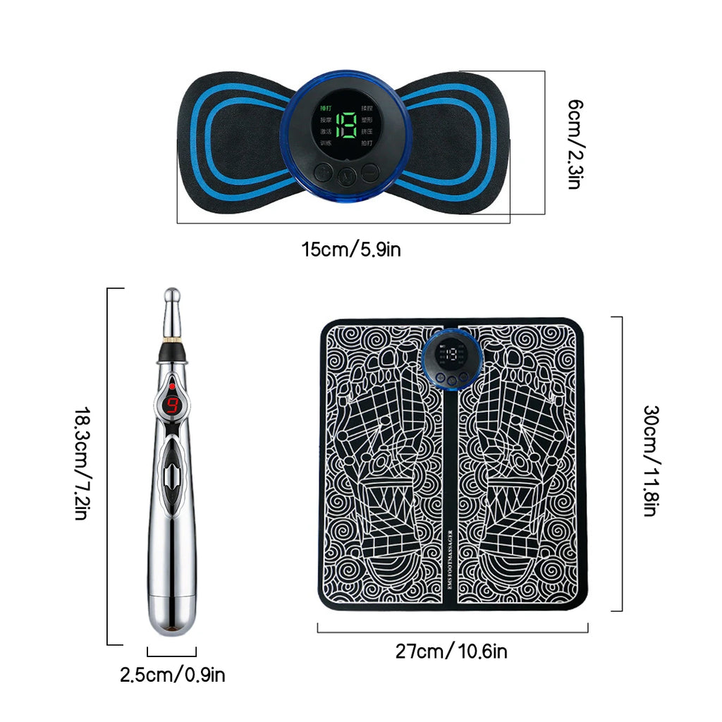 Prime Zyro™ 3-In-1 Smart Massage Set – Relax, Recover & Recharge
