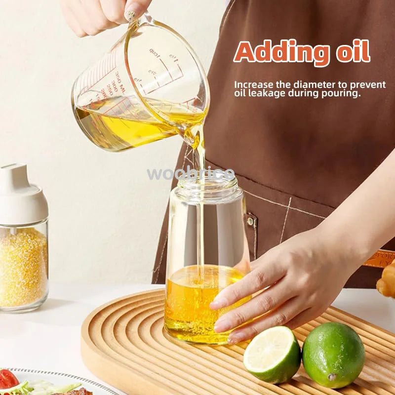 ✨ 2-IN-1 Oil Dispenser Bottle – Smart Cooking Made Easy 🍳