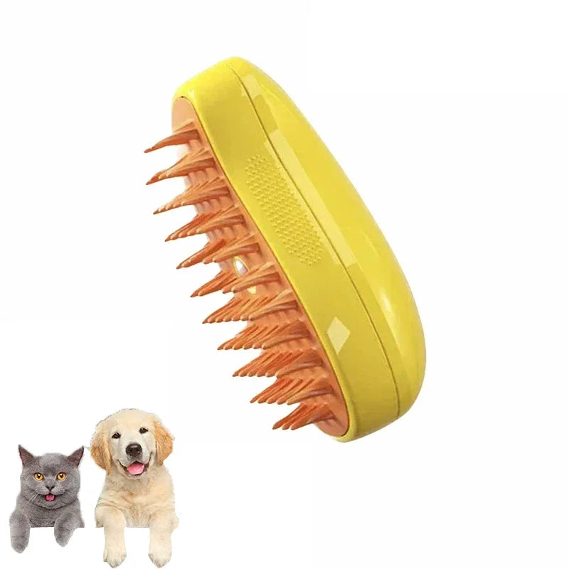 🐾 Steamy Cat Brush – Gentle Grooming Your Cat Will Love