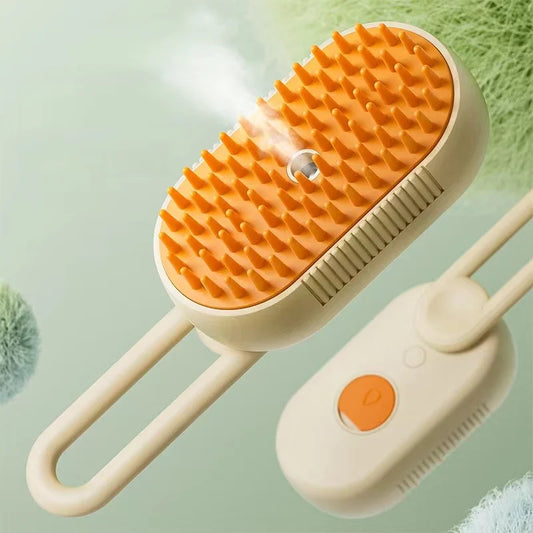 🐾 Prime Zyro Steam Grooming Brush – Soft Care for Happy Pets