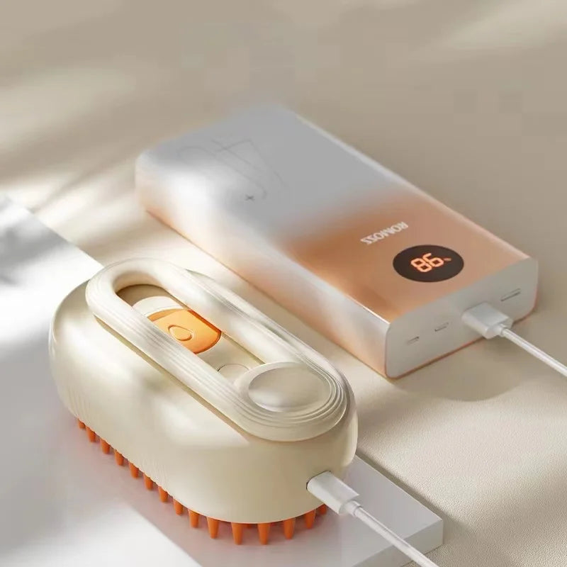 🐾 Prime Zyro Steam Grooming Brush – Soft Care for Happy Pets