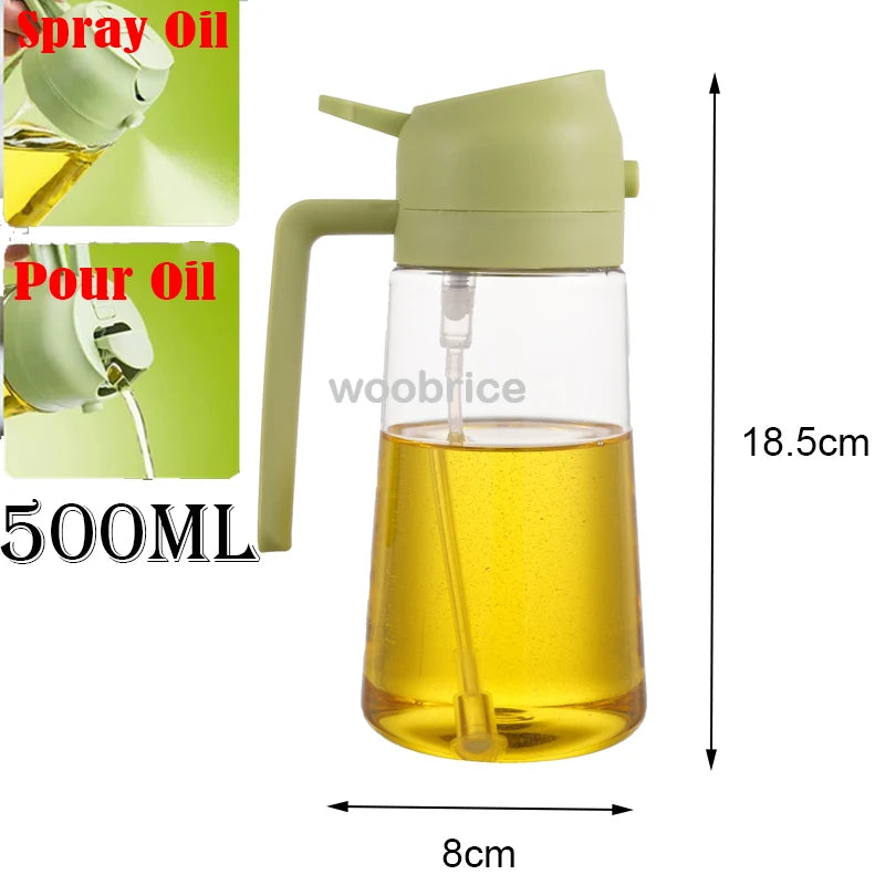 ✨ 2-IN-1 Oil Dispenser Bottle – Smart Cooking Made Easy 🍳