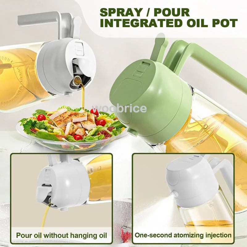 ✨ 2-IN-1 Oil Dispenser Bottle – Smart Cooking Made Easy 🍳