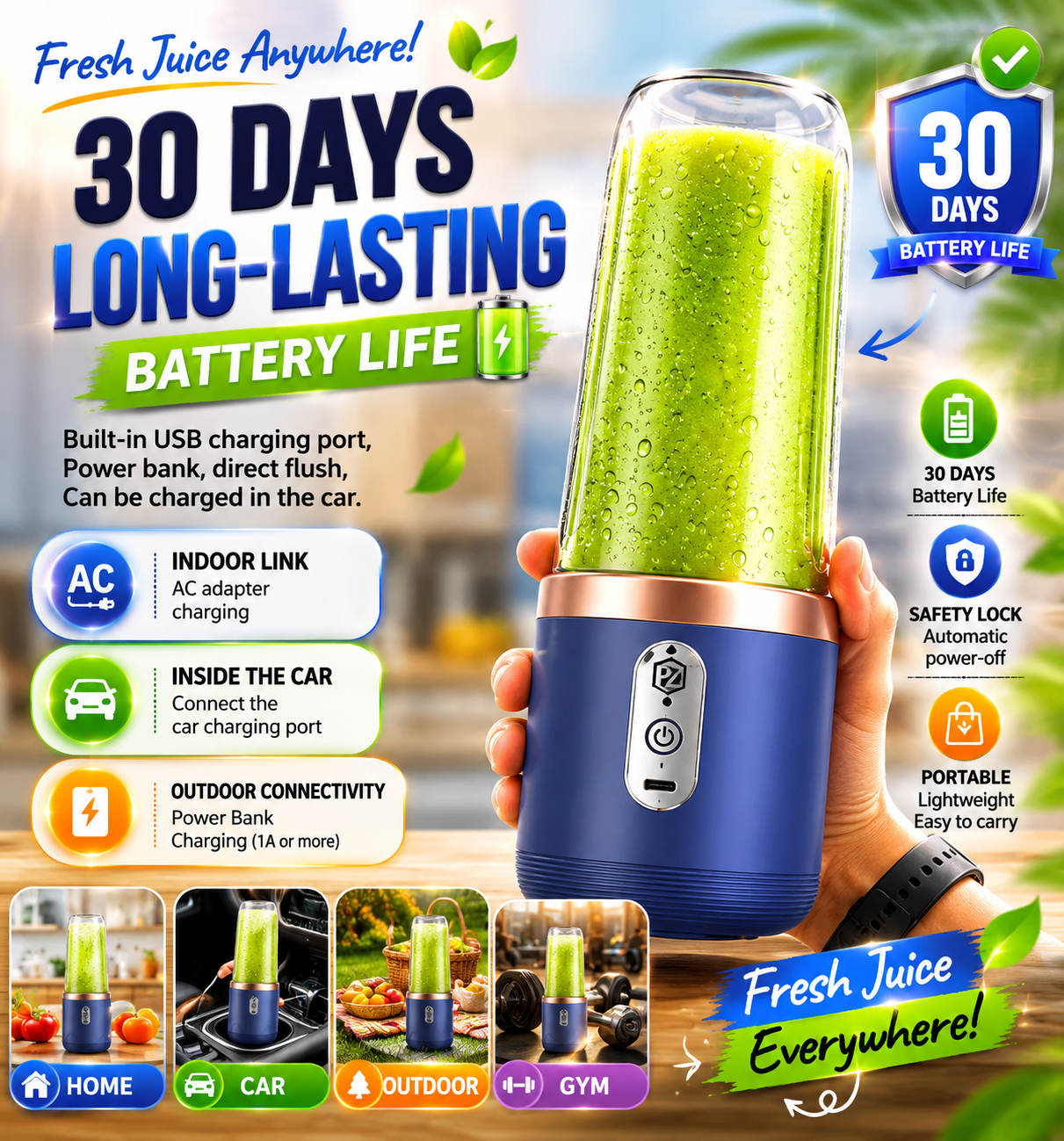 Prime Zyro Portable Blender – Fresh Juice Anywhere