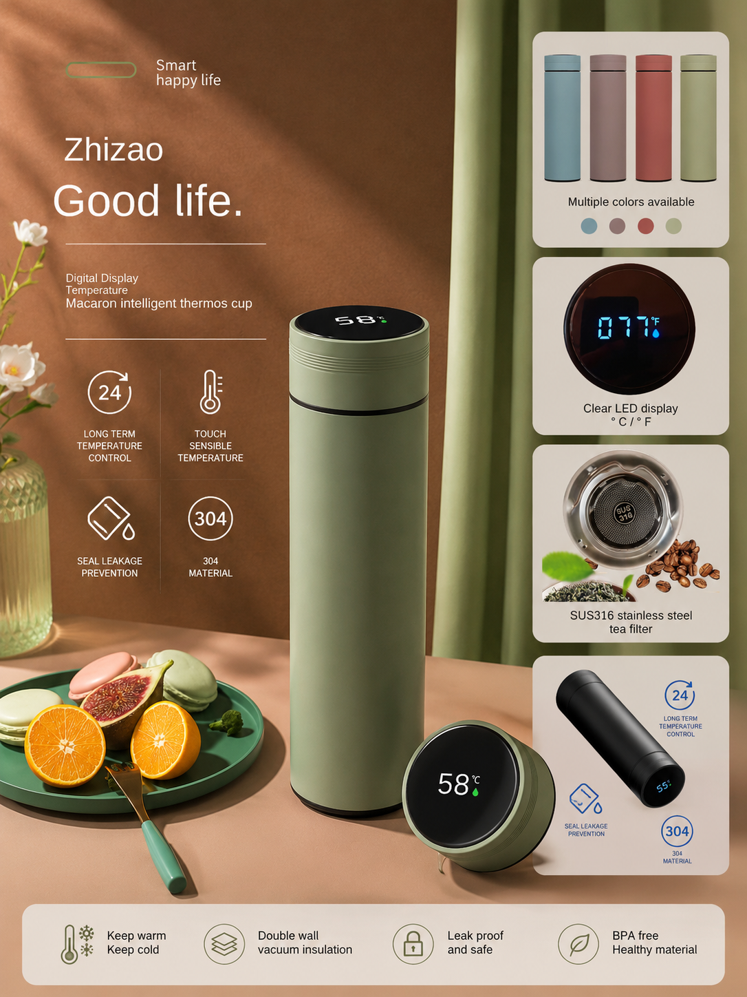 Smart Temperature Thermos Bottle 🌡️✨
