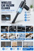 🔥 Powerful Wireless Car Vacuum Cleaner – Clean Anywhere Anytime!