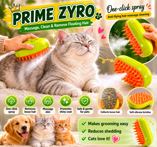 🐾 Steamy Cat Brush – Gentle Grooming Your Cat Will Love
