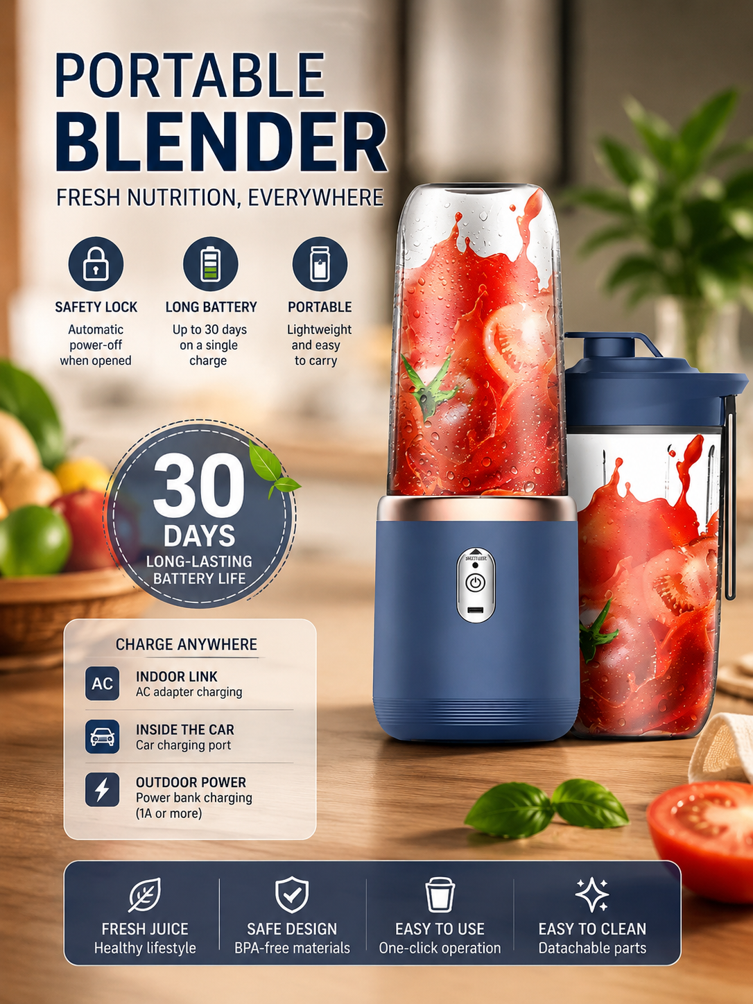 Prime Zyro Portable Blender – Fresh Juice Anywhere
